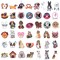 Wrapables Waterproof Vinyl Stickers for Water Bottles, Laptop, Phones, Skateboards, Decals for Teens, 80pcs